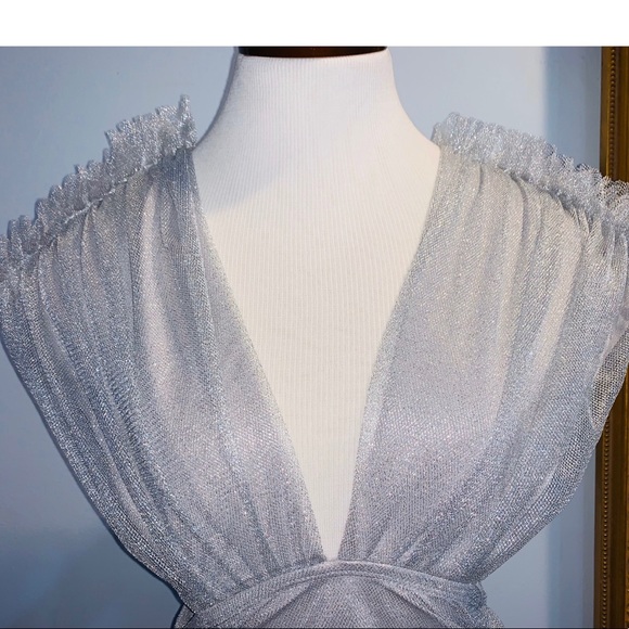 Sexy Silver Body Con Party Dress - Picture 3 of 4